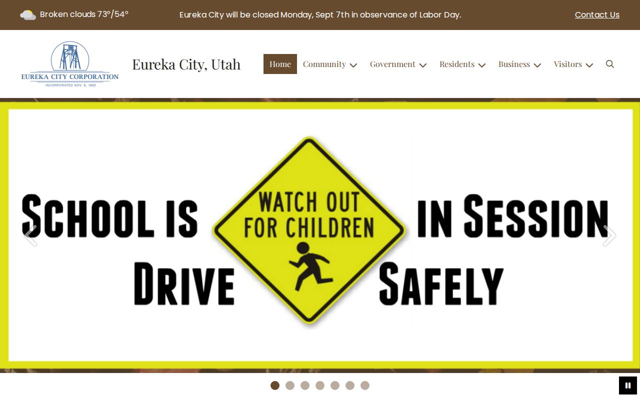 Eureka warrant records: official Eureka City page and municipal contact route